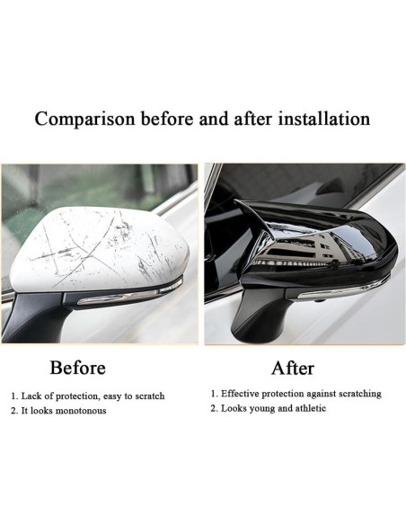 Cubierta Espejo Lateral Rifoda Toyota Camry 2018-2025 ABS 4Pcs