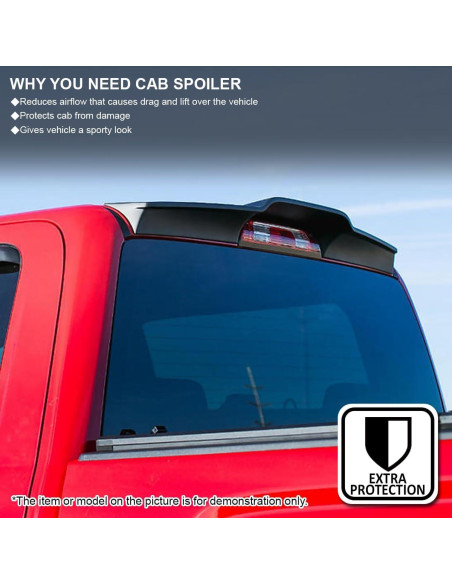 Spoiler de Techo Matte Black SPEC-D para Toyota Tacoma 2016-2022