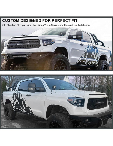 Espejos de Remolque Calentados Espec-D Tuning LED Ahumado