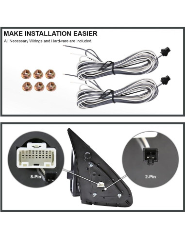 Espejos de Remolque Calentados Espec-D Tuning LED Ahumado