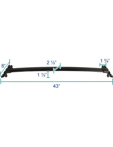 Barra Transversal Ajustable Aluminio Negro SPEC-D para Toyota Highlander 2008-2013