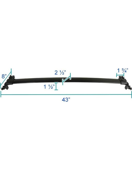 Barra Transversal Ajustable Aluminio Negro SPEC-D para Toyota Highlander 2008-2013