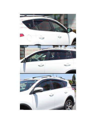 Visera de Ventana JDM 3D Cuztom Tuning para Toyota RAV4 2013-2018