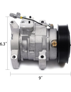 Compresor de A/C YINZINR con Embrague para Toyota Hilux 2004-2015 2