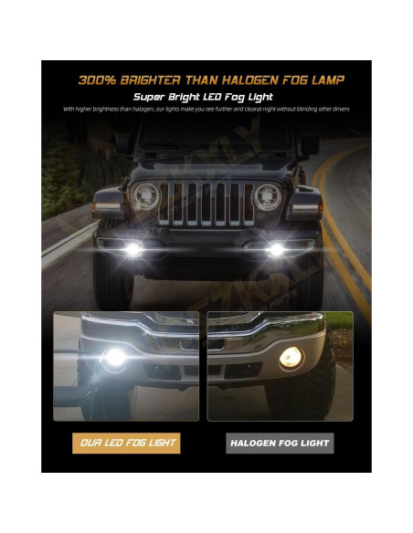 Conjunto de Luces Antiniebla VCSZKXLY para Toyota Highlander 2014-2019