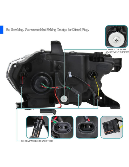 Faros Proyector Spec-D Tuning para Toyota Tacoma 2016-2022