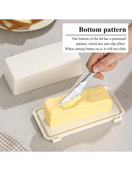 Caja de Mantequilla con Tapa Kyraton y Espátula Acero Inoxidable