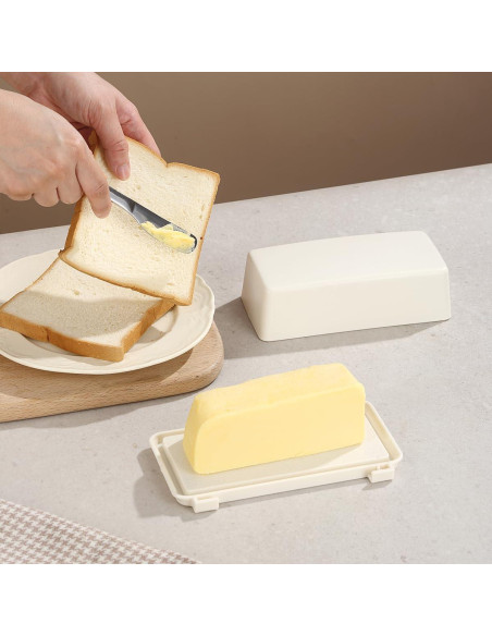 Caja de Mantequilla con Tapa Kyraton y Espátula Acero Inoxidable