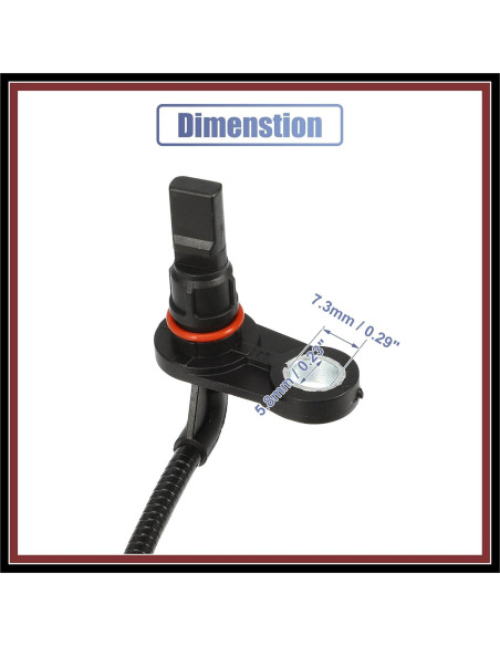 Sensor de Velocidad ABS Frontal Derecho Hihaha para Toyota Hilux 2015-2022