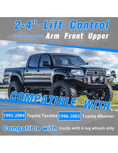 Brazos de Control Frontal KUAFU Plateados para Toyota Tacoma 1995-2004 y 4Runner 1996-2002