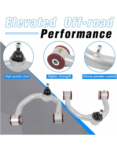 Brazos de Control Frontal KUAFU Plateados para Toyota Tacoma 1995-2004 y 4Runner 1996-2002