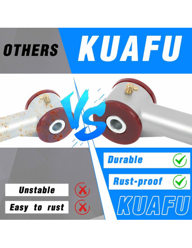 Brazos de Control Frontal KUAFU Plateados para Toyota Tacoma 1995-2004 y 4Runner 1996-2002