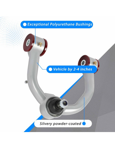 Brazos de Control Frontal KUAFU Plateados para Toyota Tacoma 1995-2004 y 4Runner 1996-2002