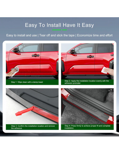 Kit de Moldura de Puerta xipoqix para Toyota 4Runner 2025 - 4 Piezas TPE