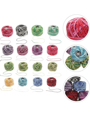 Kit de Fabricación de Pulseras Beavorty 16 Hilos Algodón