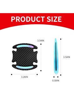 Protector de Manija de Puerta Auto Jitrendo 8 Pcs Reflectante 2