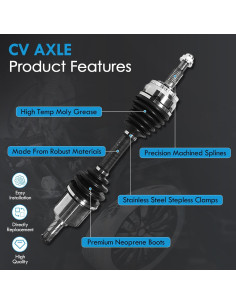 Conjunto Eje CV Frontal Carock para Toyota Corolla 2003-2008 2