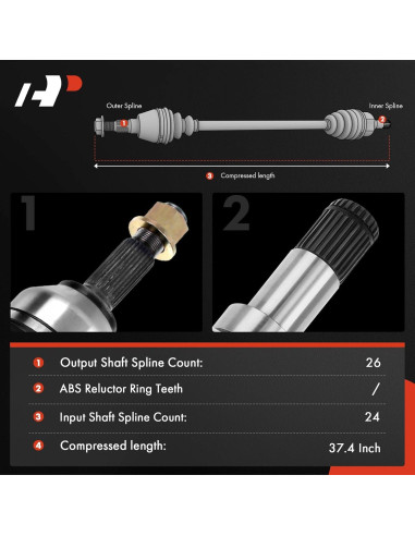 Eje CV A-Premium Lado Derecho Delantero Toyota Corolla 2019-2022