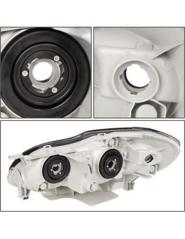Conjunto de Faros Halógenos Auto Dynasty para Toyota Corolla 2003-2008