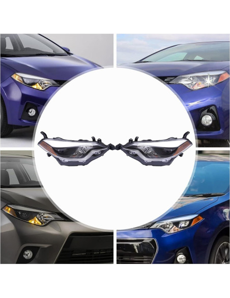 Conjunto de faros delanteros TFCFL para Toyota Corolla 2014-2016