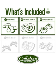 Kit de Freno Callahan para Toyota Corolla y Pontiac Vibe 2009-2010 2