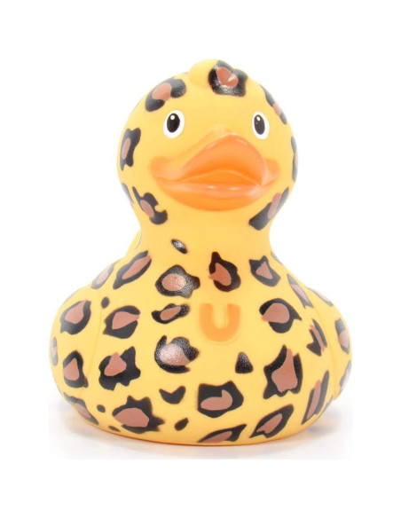 Juguete de baño pato de goma Bud Ducks leopardo 10 cm