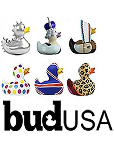 Juguete de baño pato de goma Bud Ducks leopardo 10 cm