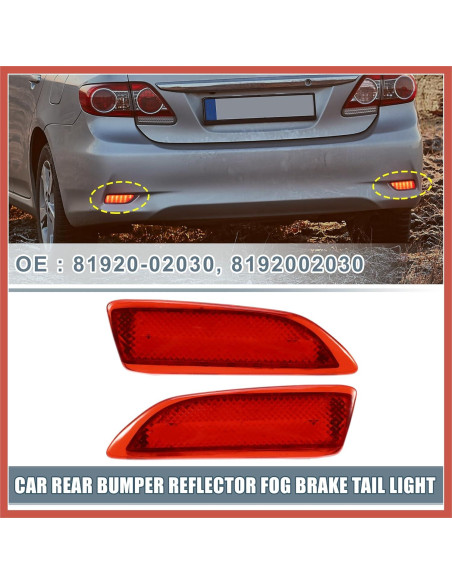 Luz de freno de niebla trasera LED ACROPIX para Toyota Corolla 2011-2013