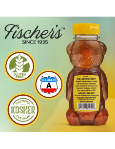 Miel Cruda Sin Filtrar Fischer 340 g - Botella Oso Exprimible 2