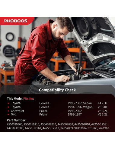 Cremallera de Dirección Asistida PHOBOOS para Toyota Corolla 1993-2002