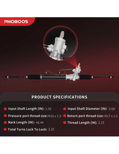Cremallera de Dirección Asistida PHOBOOS para Toyota Corolla 1993-2002