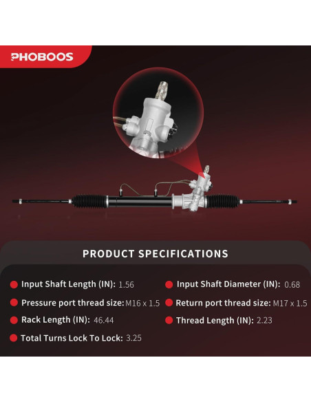 Cremallera de Dirección Asistida PHOBOOS para Toyota Corolla 1993-2002