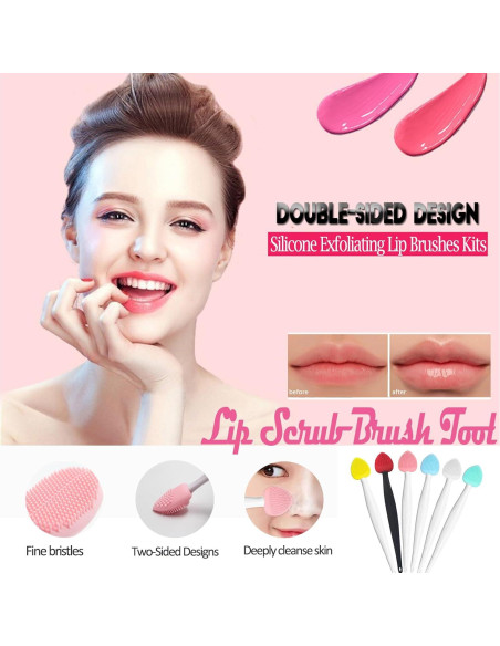 Cepillo Exfoliante de Silicona para Labios - 3 Colores