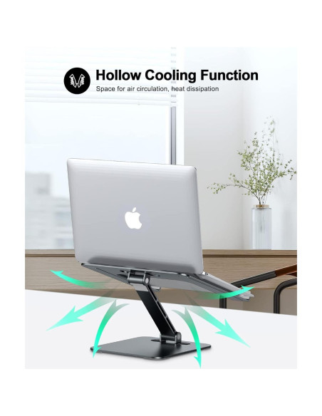 Soporte Plegable para Laptop RIWUCT Ajustable 10-16" Gris