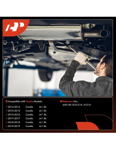 Convertidor Catalítico A-Premium para Toyota Corolla 2014-2019 1.8L 2