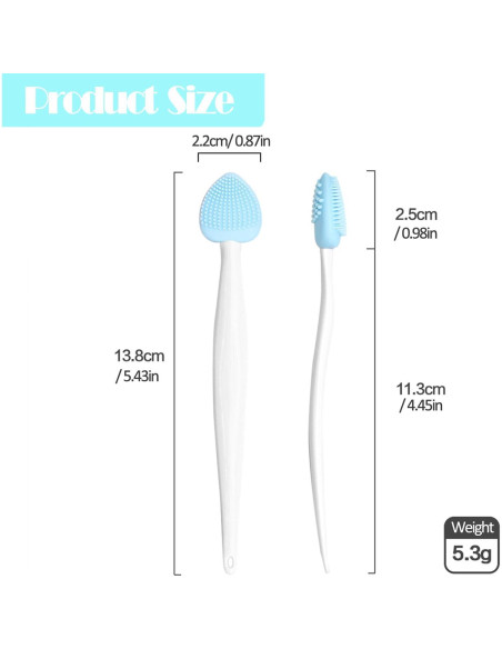 Cepillo Exfoliante de Silicona para Labios - 3 Colores