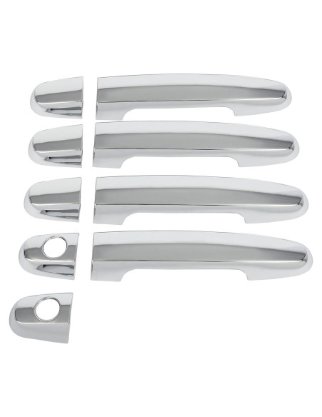 Cubiertas de Manijas de Puerta Exterior ECCPP Cromadas 4 Pcs