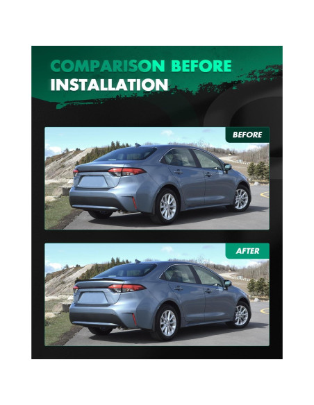 Alerón Trasero SCITOO para Toyota Corolla 2020-2021 Ajustable