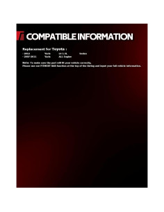 Crema y Piñón Electrónico Torchbeam para Toyota Yaris 2007-2012 2