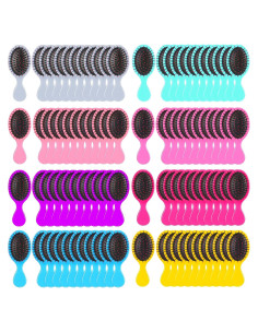 100 Cepillos Mini de Viaje Nuenen - Cerdas Suaves para Cabello