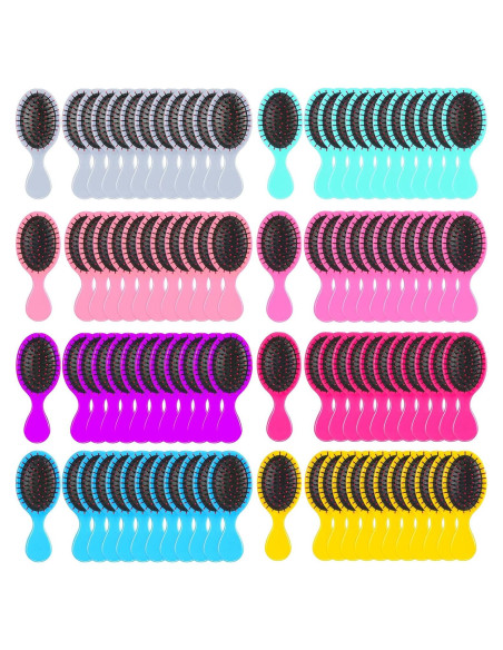 100 Cepillos Mini de Viaje Nuenen - Cerdas Suaves para Cabello