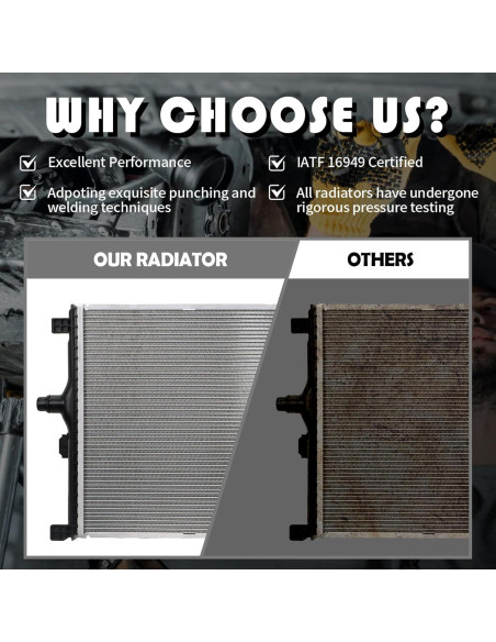 Radiador VibeUp 2890 para Scion xD y Toyota Yaris 1.8L/1.5L