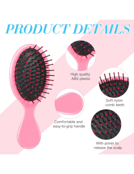 100 Cepillos Mini de Viaje Nuenen - Cerdas Suaves para Cabello