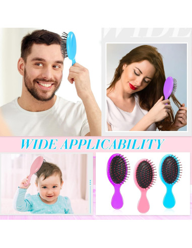 100 Cepillos Mini de Viaje Nuenen - Cerdas Suaves para Cabello