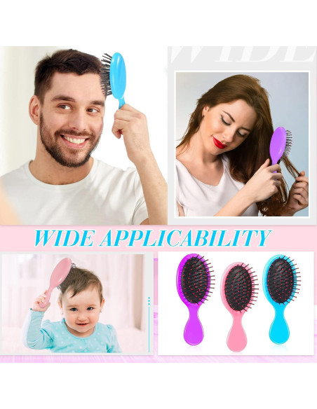 100 Cepillos Mini de Viaje Nuenen - Cerdas Suaves para Cabello