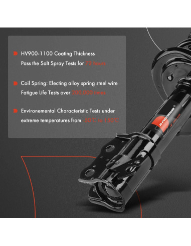 Amortiguador y Resorte A-Premium para Toyota Yaris 2012-2015