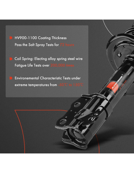 Amortiguador y Resorte A-Premium para Toyota Yaris 2012-2015