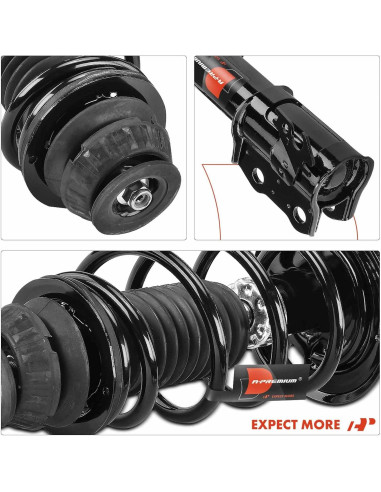 Amortiguador y Resorte A-Premium para Toyota Yaris 2012-2015