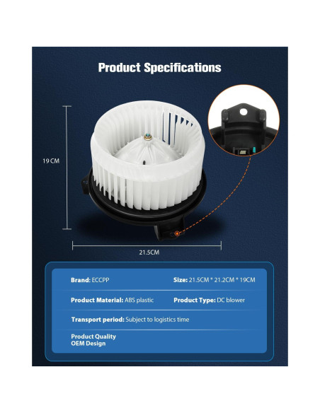 Motor de Soplador de AC ECCPP para Toyota Yaris 2012-2018