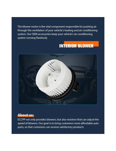 Motor de Soplador de AC ECCPP para Toyota Yaris 2012-2018